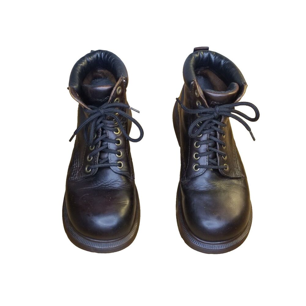 Dr. Martens Boots Women's 6 Brown Leather 8-Eyelet Chunky Ankle Made In England